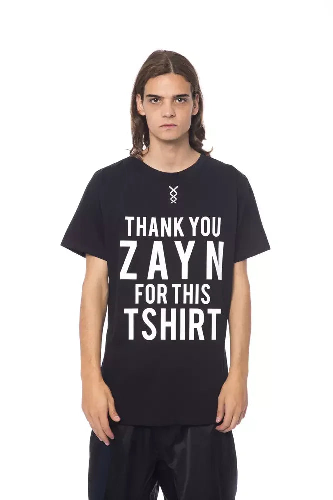 Nicolo Tonetto Black Cotton Men T-Shirt - T-Shirts