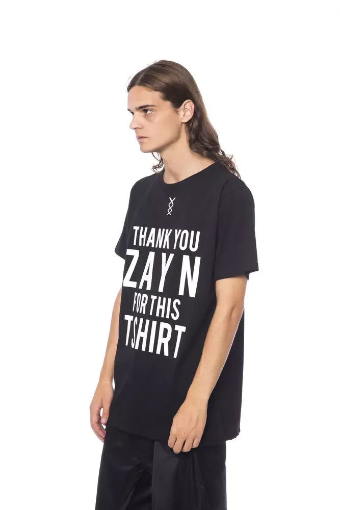 Nicolo Tonetto Black Cotton Men T-Shirt - T-Shirts