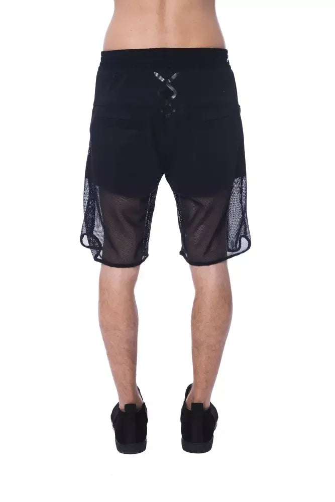 Nicolo Tonetto Black Polyester Men Short - Short Trousers