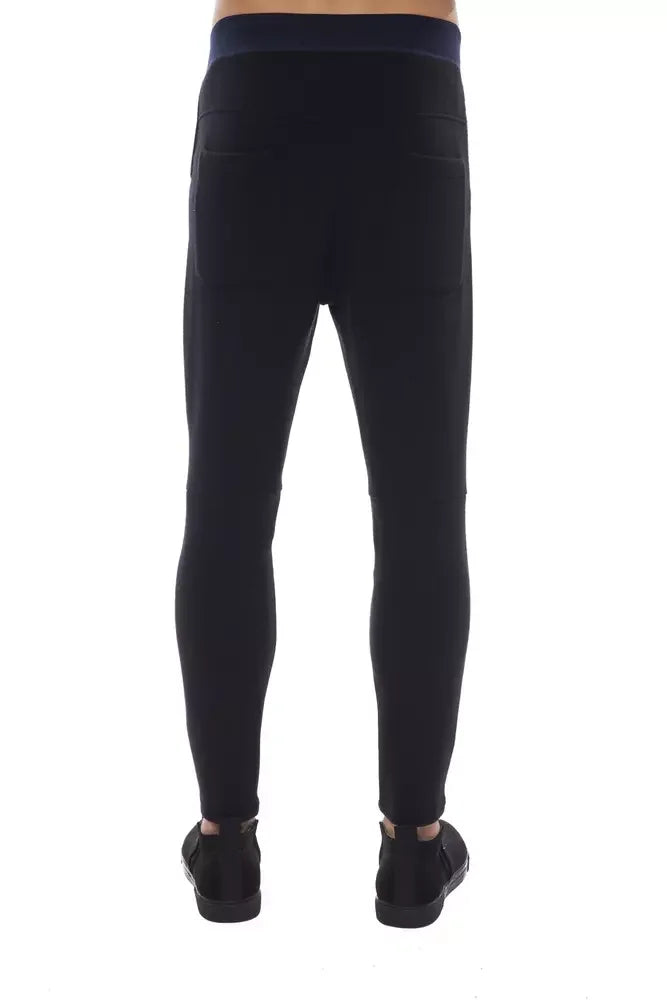 Nicolo Tonetto Black Viscose Men Pant - S - Joggers
