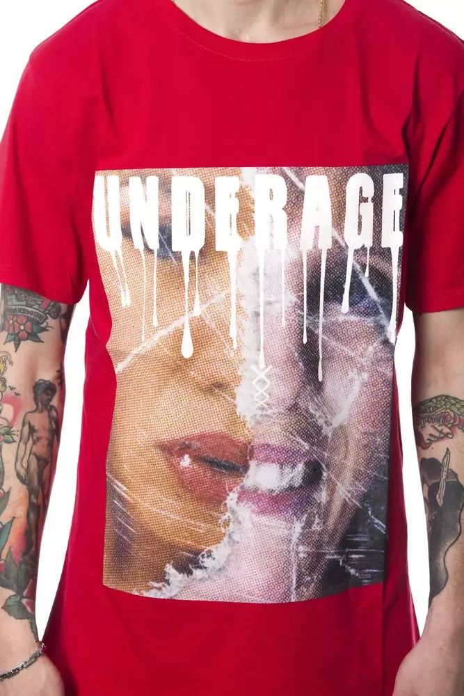 Nicolo Tonetto Red Cotton Men T-Shirt - L - T-Shirts