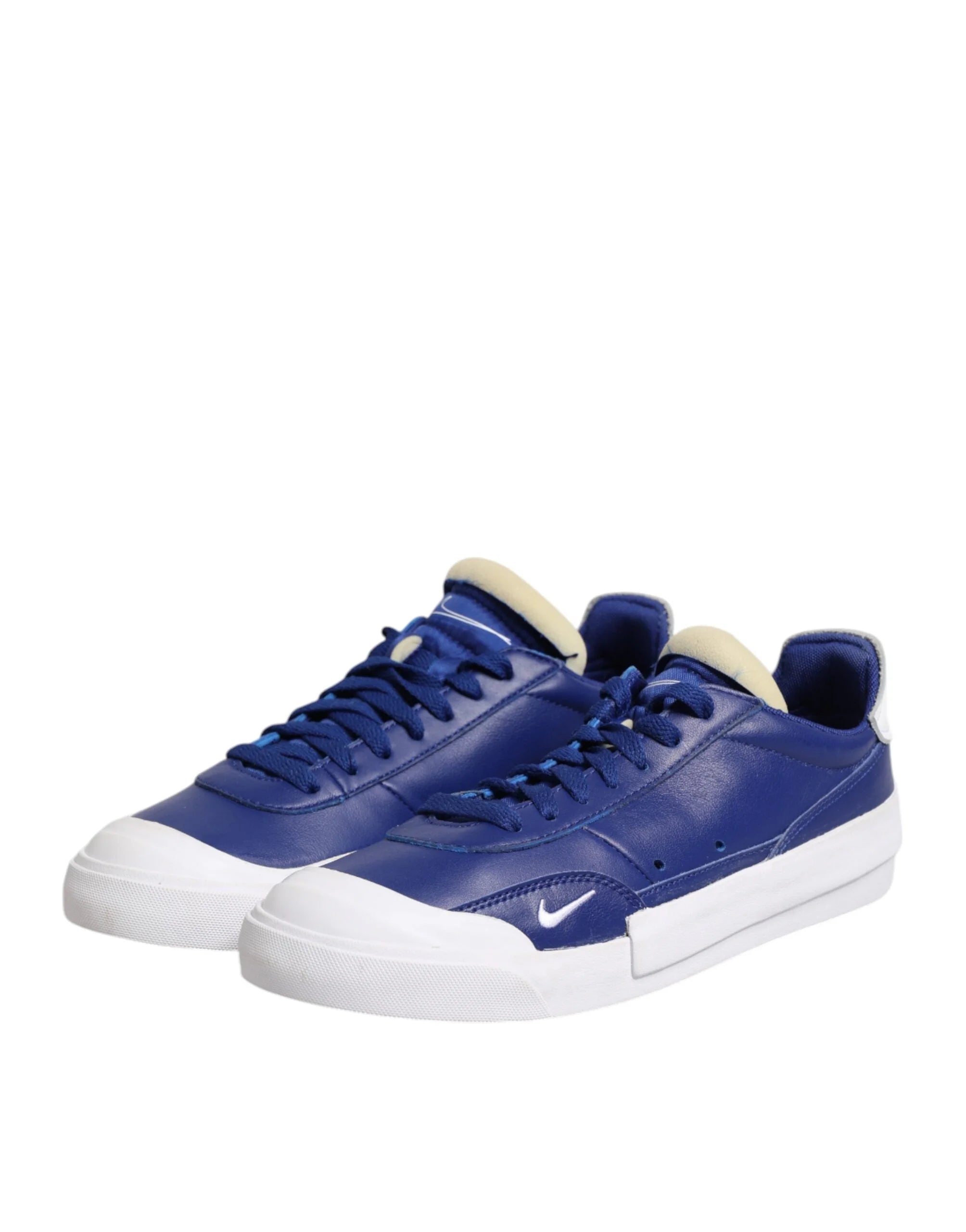Nike White Blue Lace Up Low Top Drop-Type PRM Sneakers Shoes - EU40.5/US7.5 - Sneakers