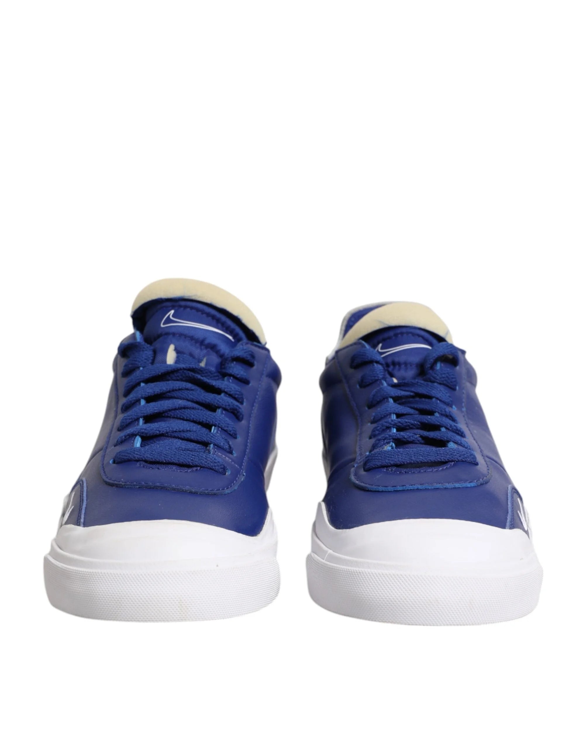 Nike White Blue Lace Up Low Top Drop-Type PRM Sneakers Shoes - EU40.5/US7.5 - Sneakers