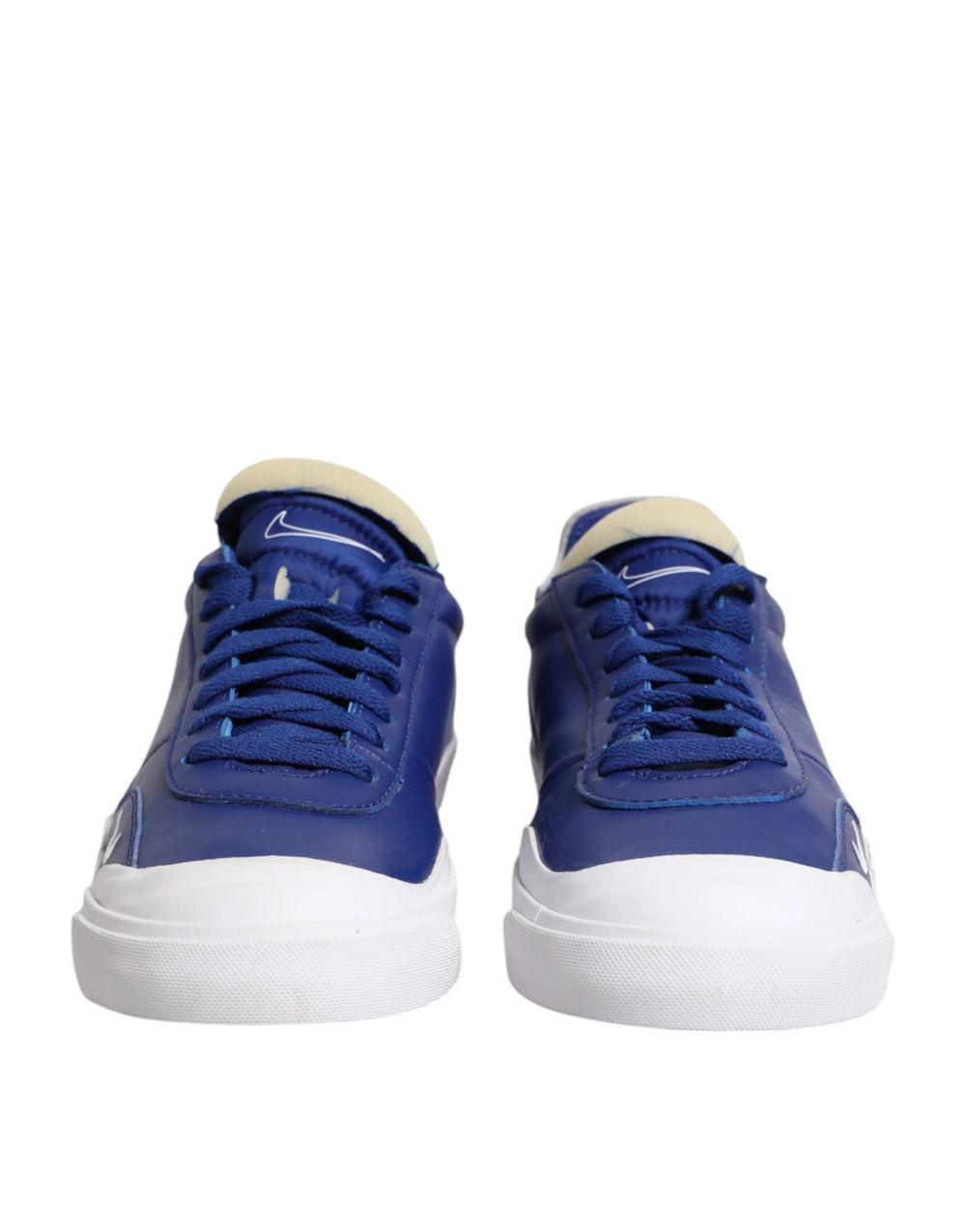 Nike White Blue Lace Up Low Top Drop-Type PRM Sneakers Shoes - EU40.5/US7.5 - Sneakers