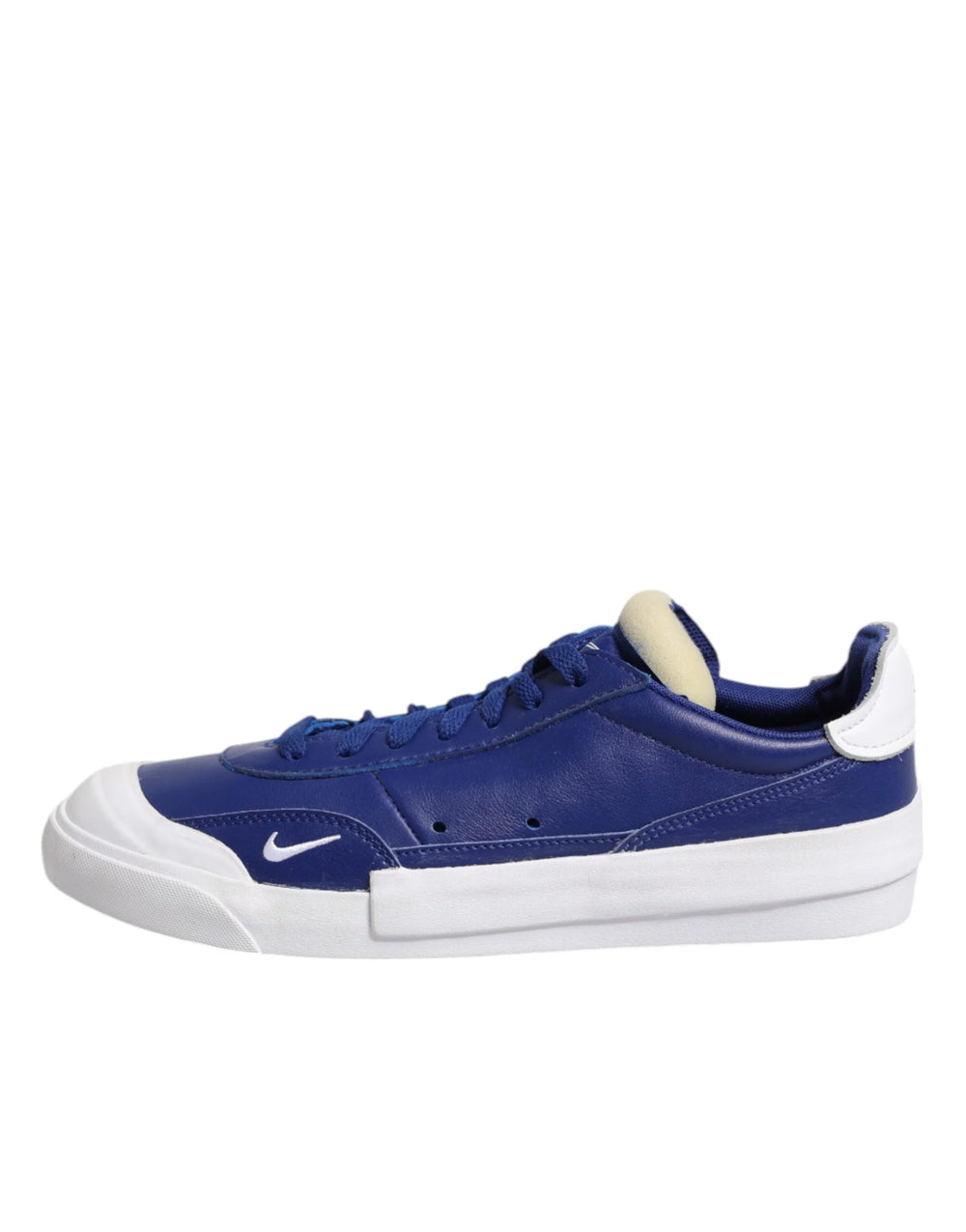 Nike White Blue Lace Up Low Top Drop-Type PRM Sneakers Shoes - EU40.5/US7.5 - Sneakers