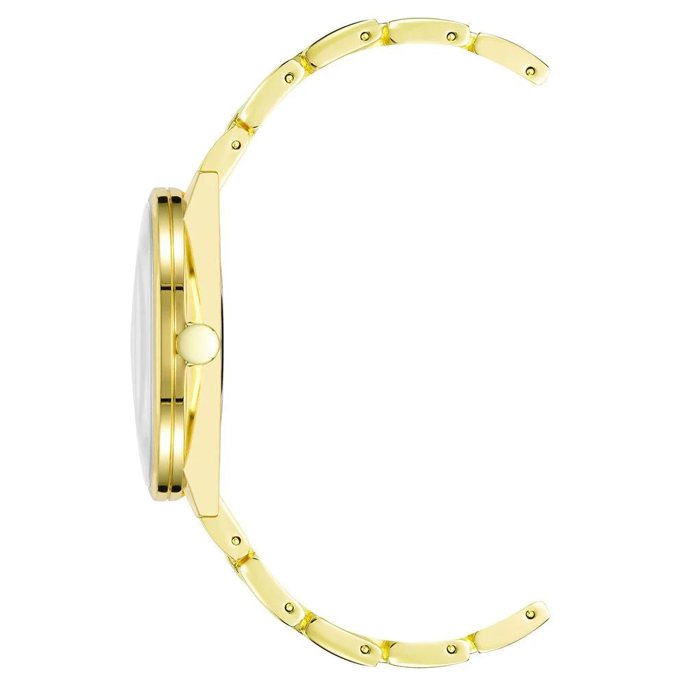 Nine West Gold Metal Dress Watch