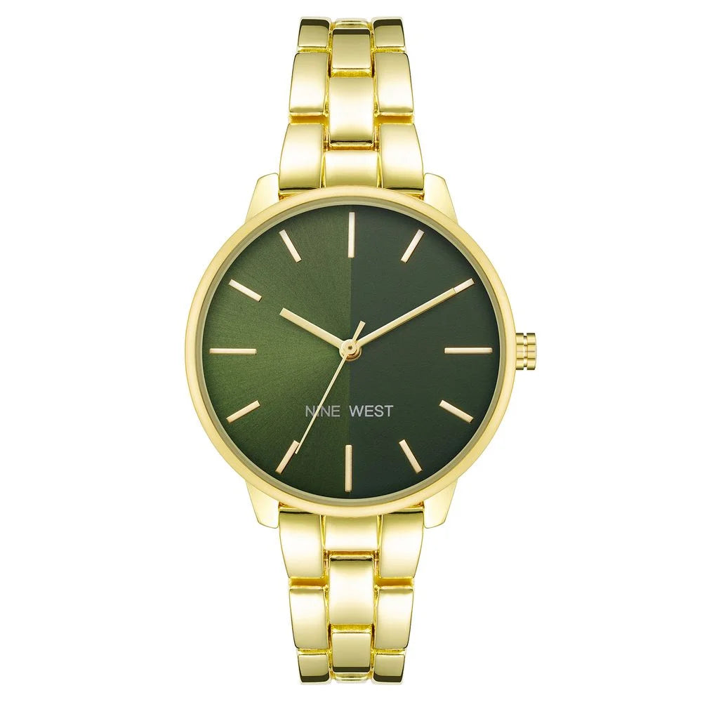 Nine West Gold Metal Dress Watch