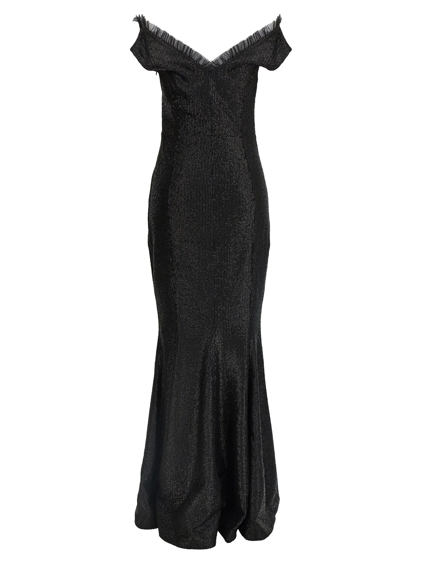Norma Kamali Black Polyester Long Dress