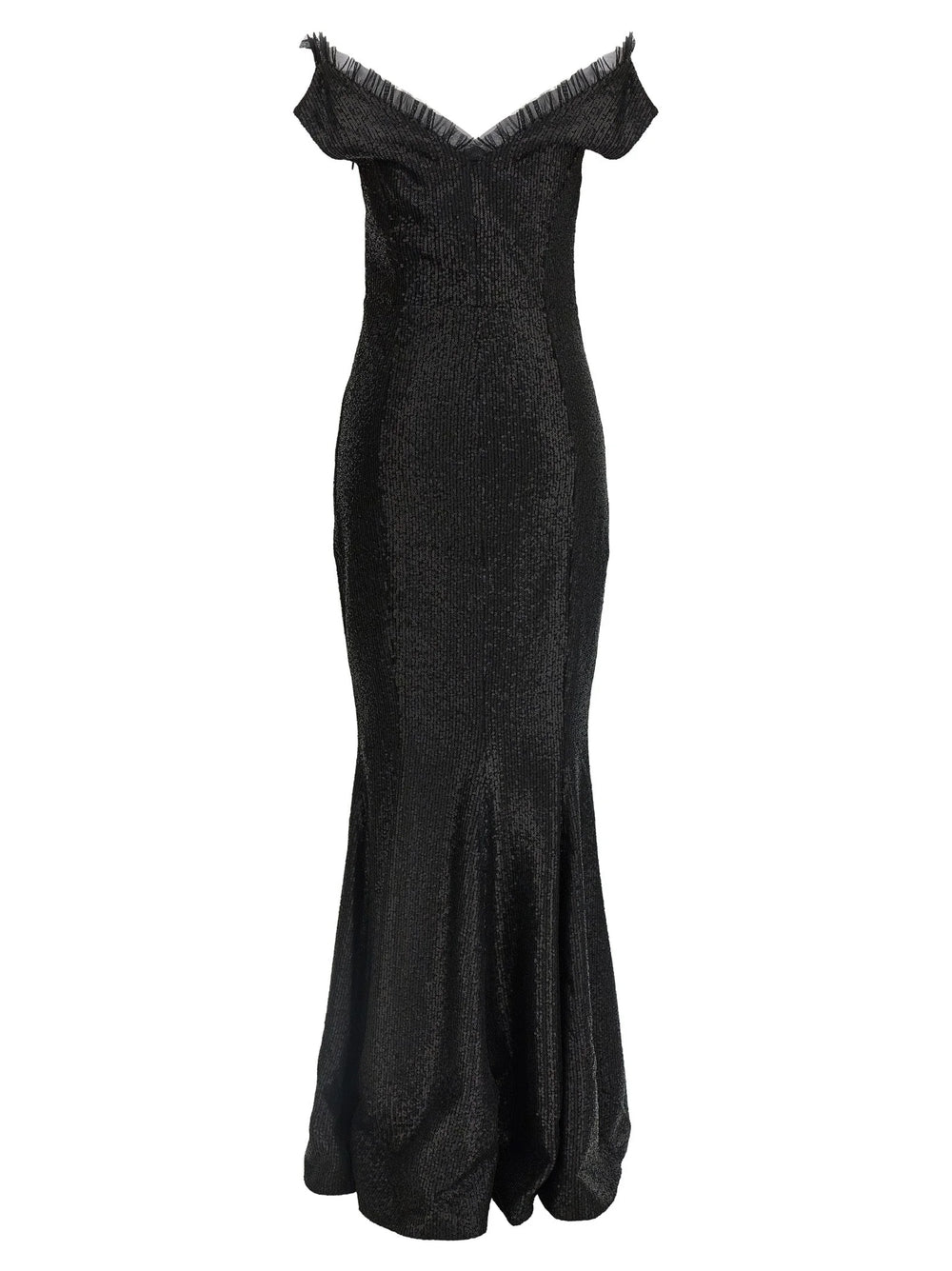 Norma Kamali Black Polyester Long Dress