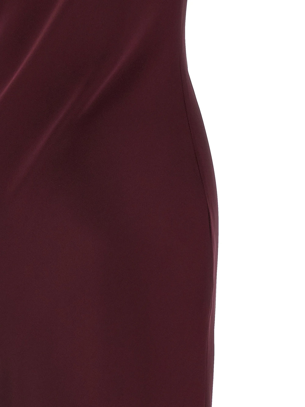 Norma Kamali Bordeaux Polyester Long Dress