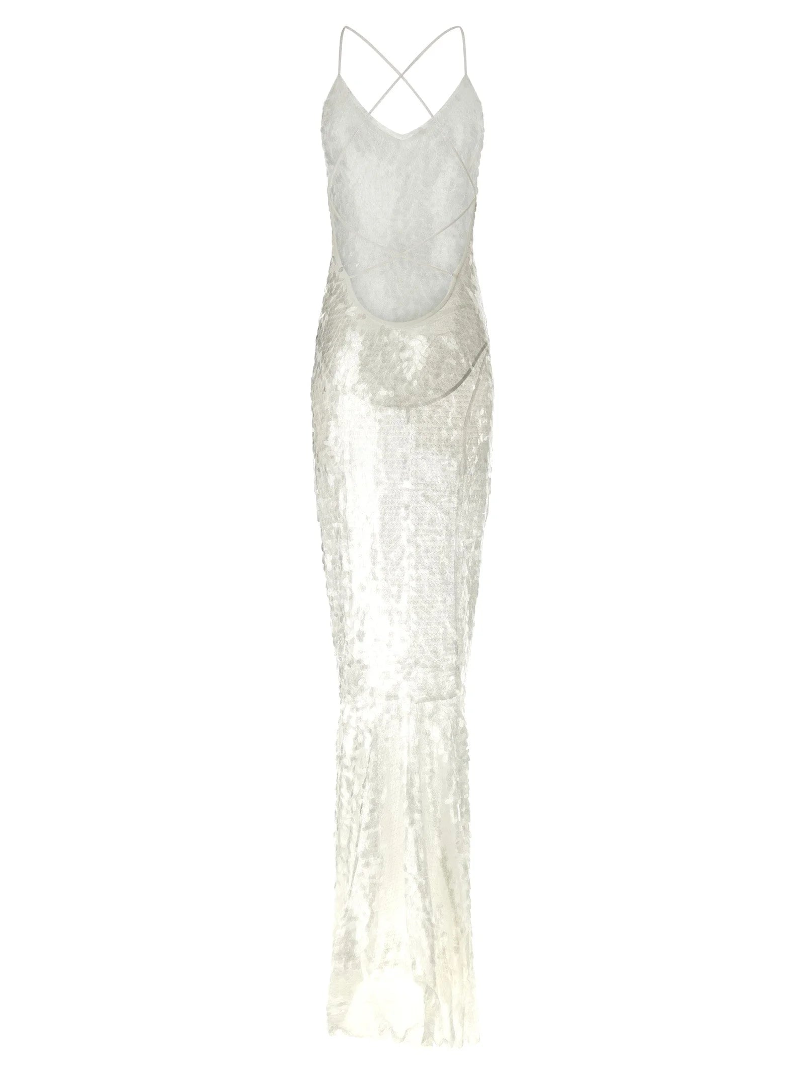 Norma Kamali White Polyamide Long Dress