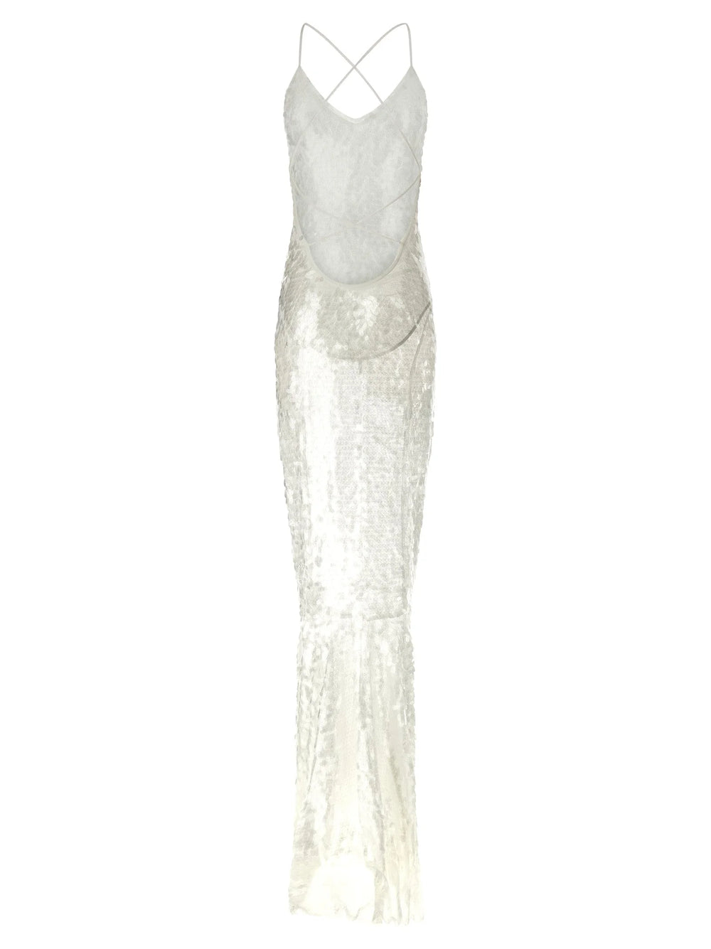 Norma Kamali White Polyamide Long Dress