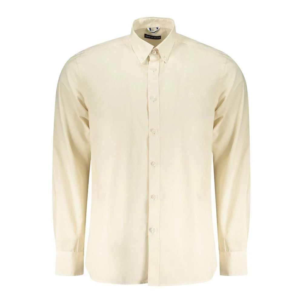 North Sails Beige Cotton Men Shirt - M