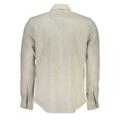 North Sails Beige Linen Men Shirt - Shirts