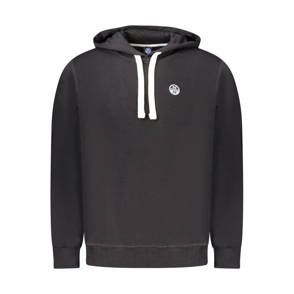 North Sails Black Cotton Men Sweater - Hoodies