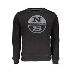 North Sails Black Cotton Men Sweater - Sweatshirts