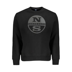 North Sails Black Cotton Men Sweater - Sweatshirts