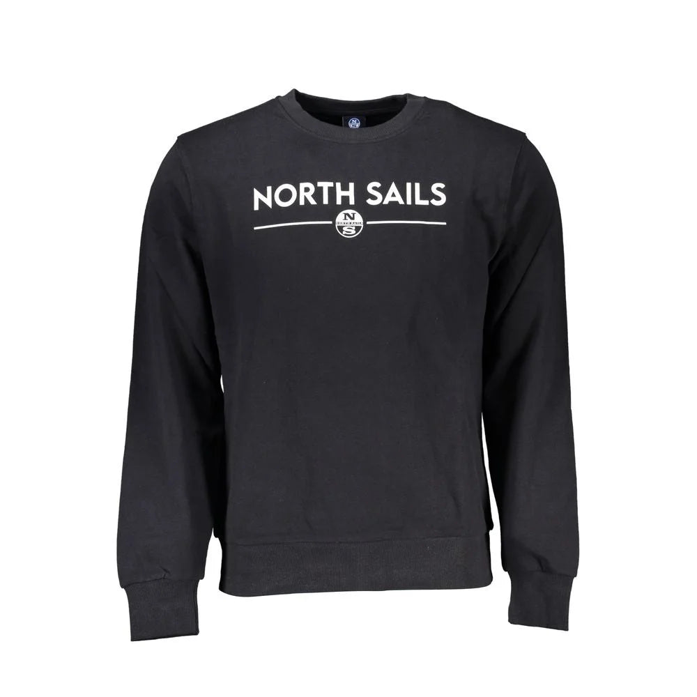 North Sails Black Cotton Men Sweater - XL - Sweatshirts