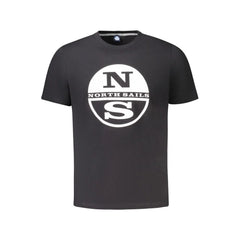 North Sails Black Cotton Men T-Shirt - T-Shirts