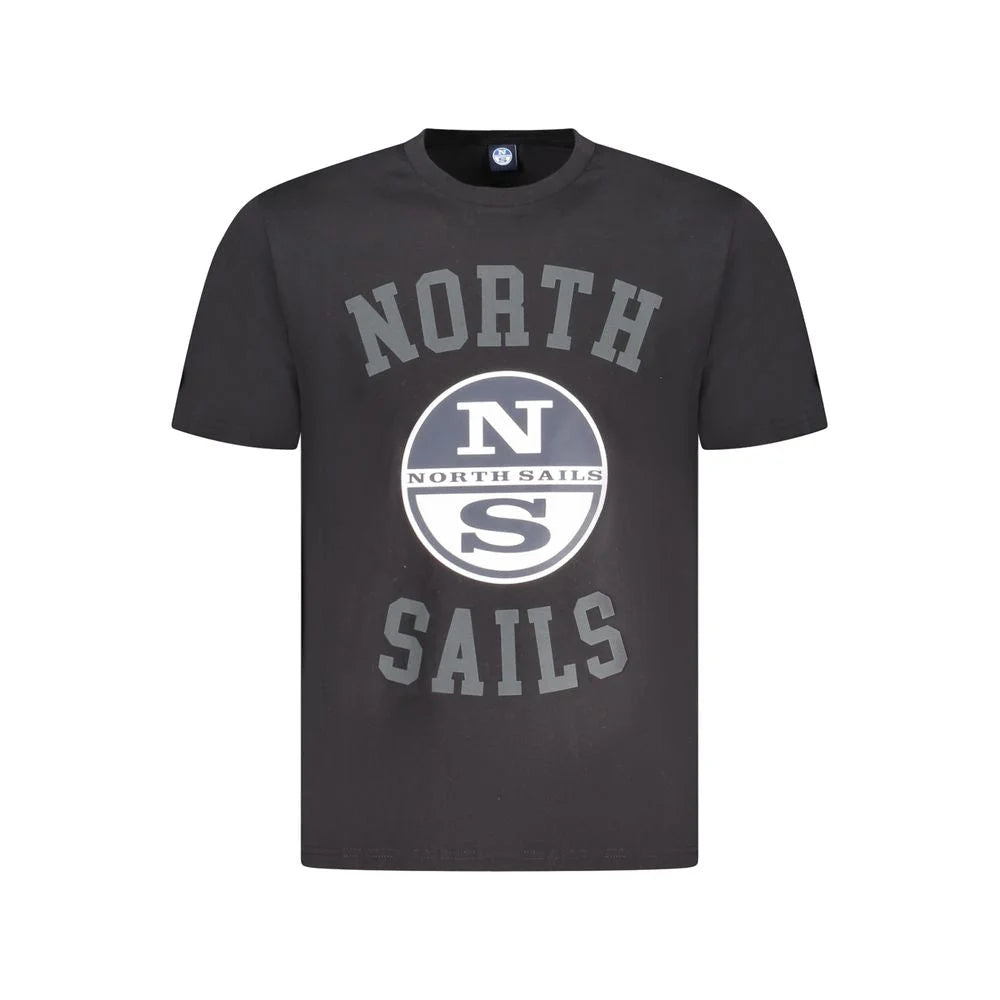 North Sails Black Cotton Men T-Shirt - T-Shirts
