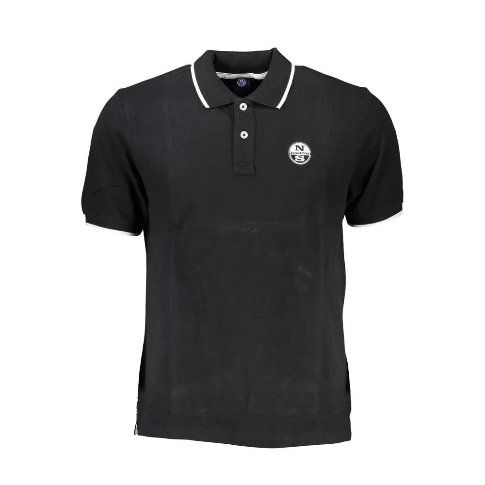 North Sails Black Cotton Polo Shirt - Polos