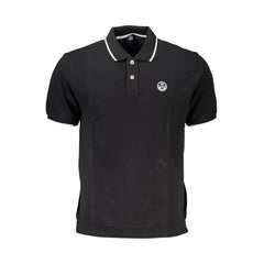 North Sails Black Cotton Polo Shirt - Polos