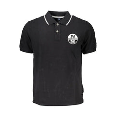 North Sails Black Cotton Polo Shirt - Polos