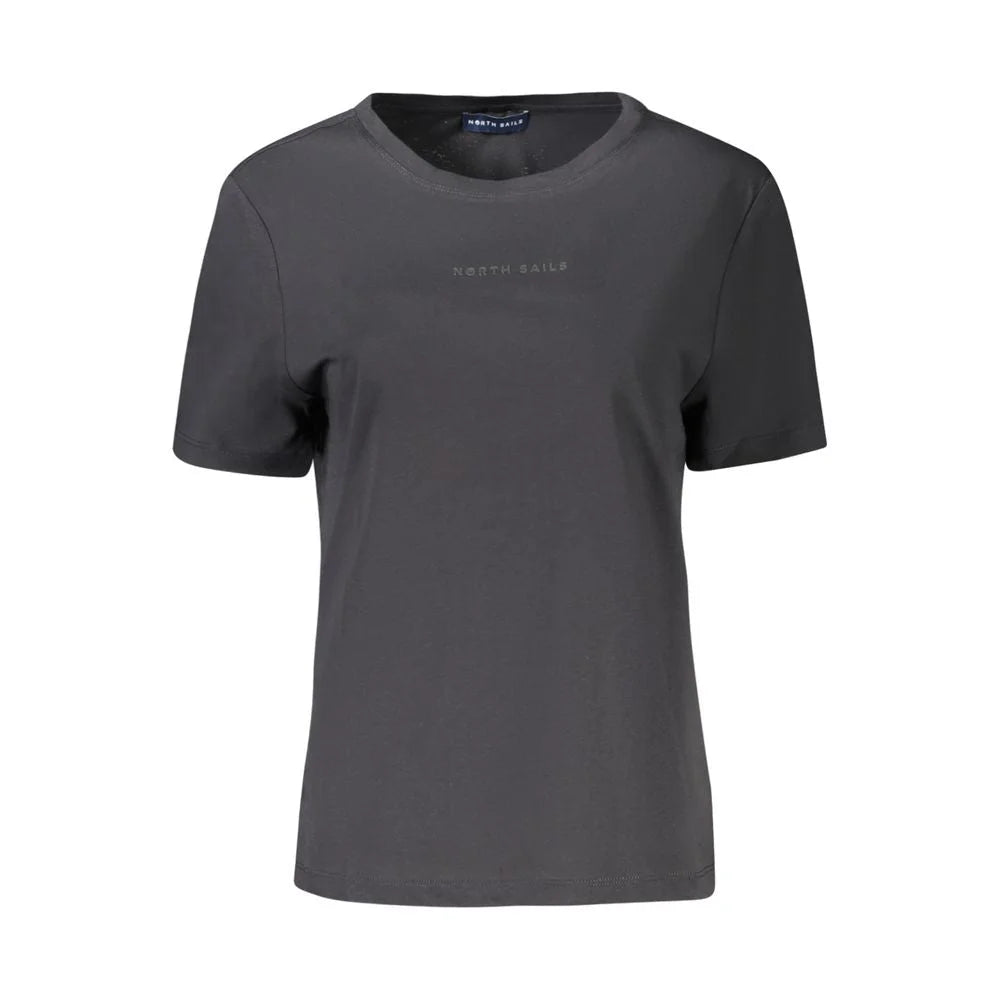 North Sails Black Cotton Women T-Shirt - XS