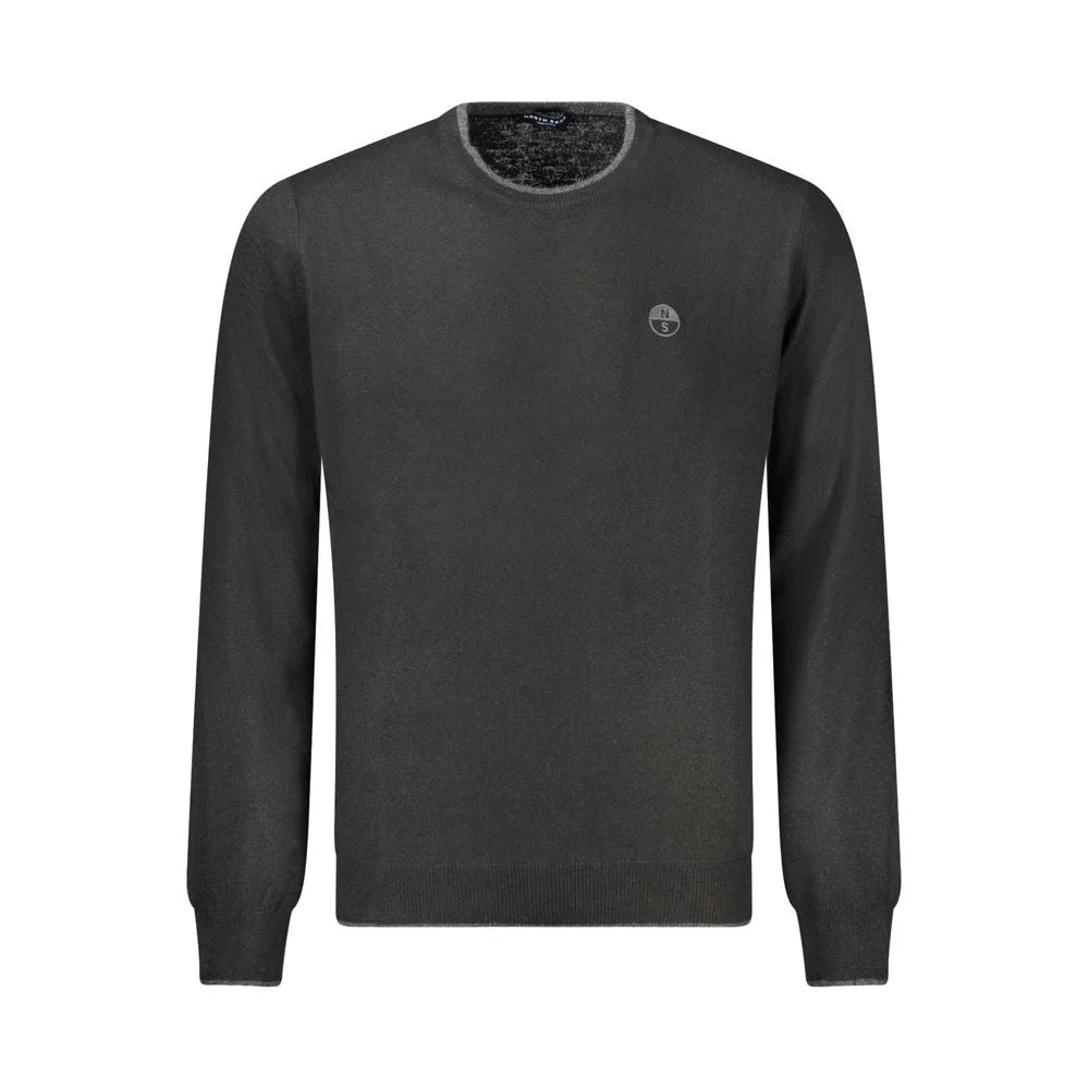 North Sails Black Wool Men Sweater - Sweaters