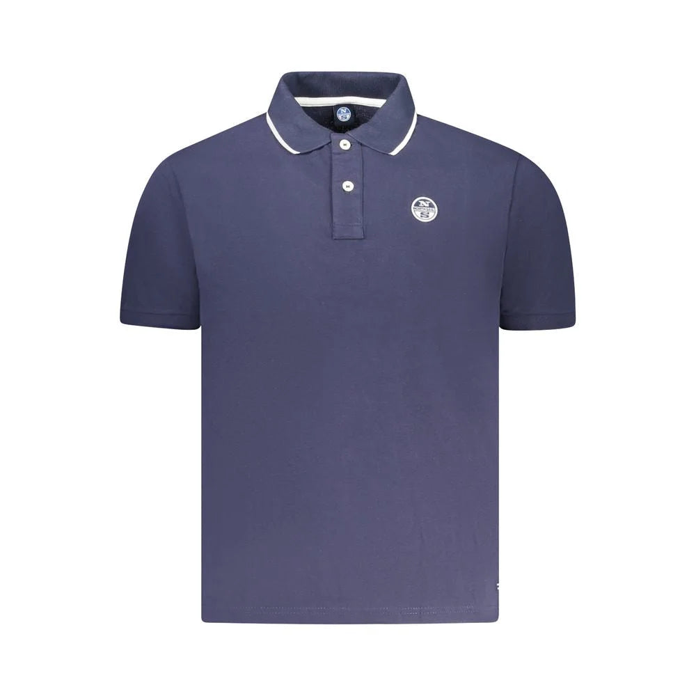North Sails Blue Cotton Men Polo Shirt - Polos