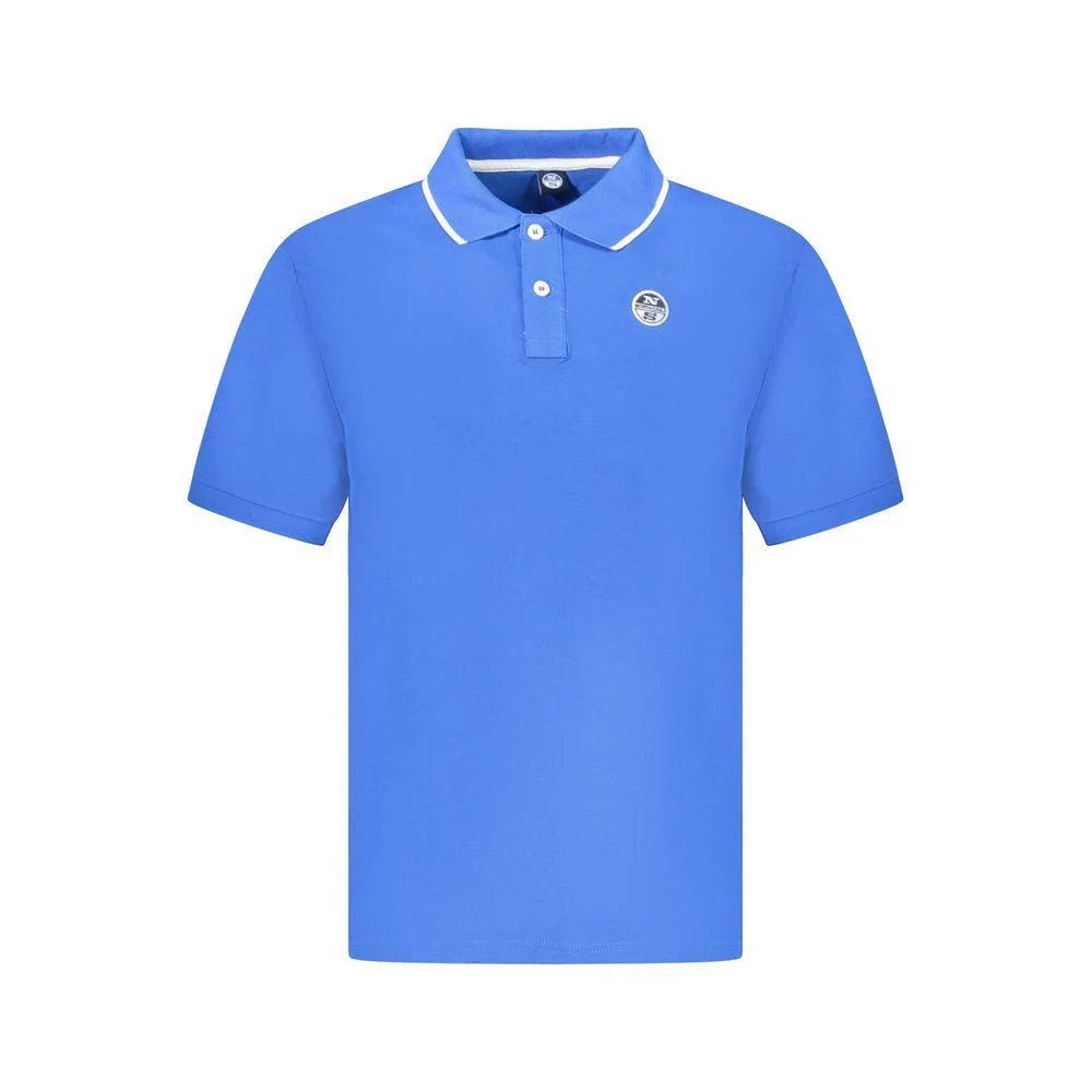 North Sails Blue Cotton Men Polo Shirt - Polos