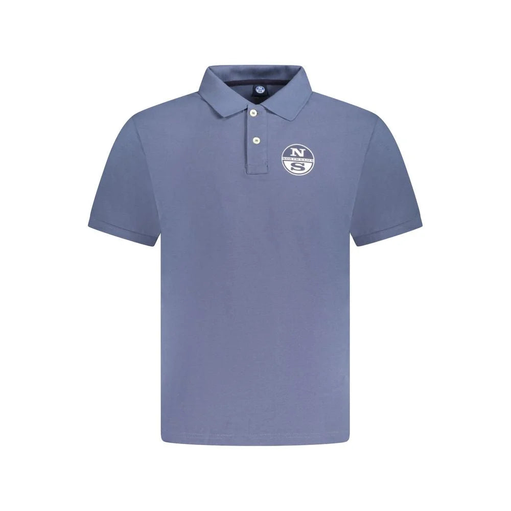 North Sails Blue Cotton Men Polo Shirt - Polos