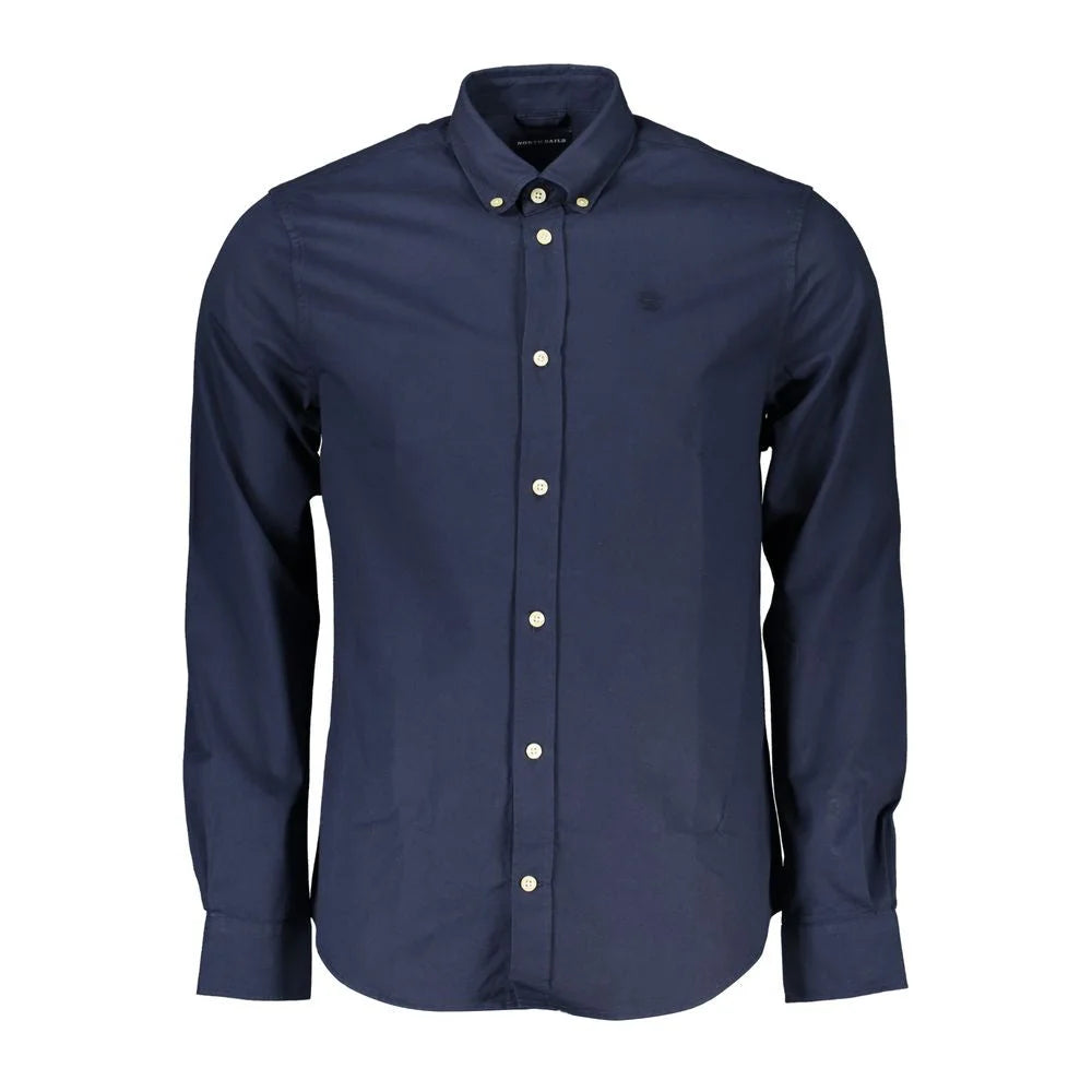 North Sails Blue Cotton Men Shirt - S - Shirts