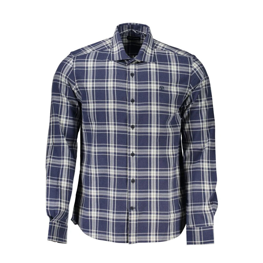 North Sails Blue Cotton Men Shirt - Shirts