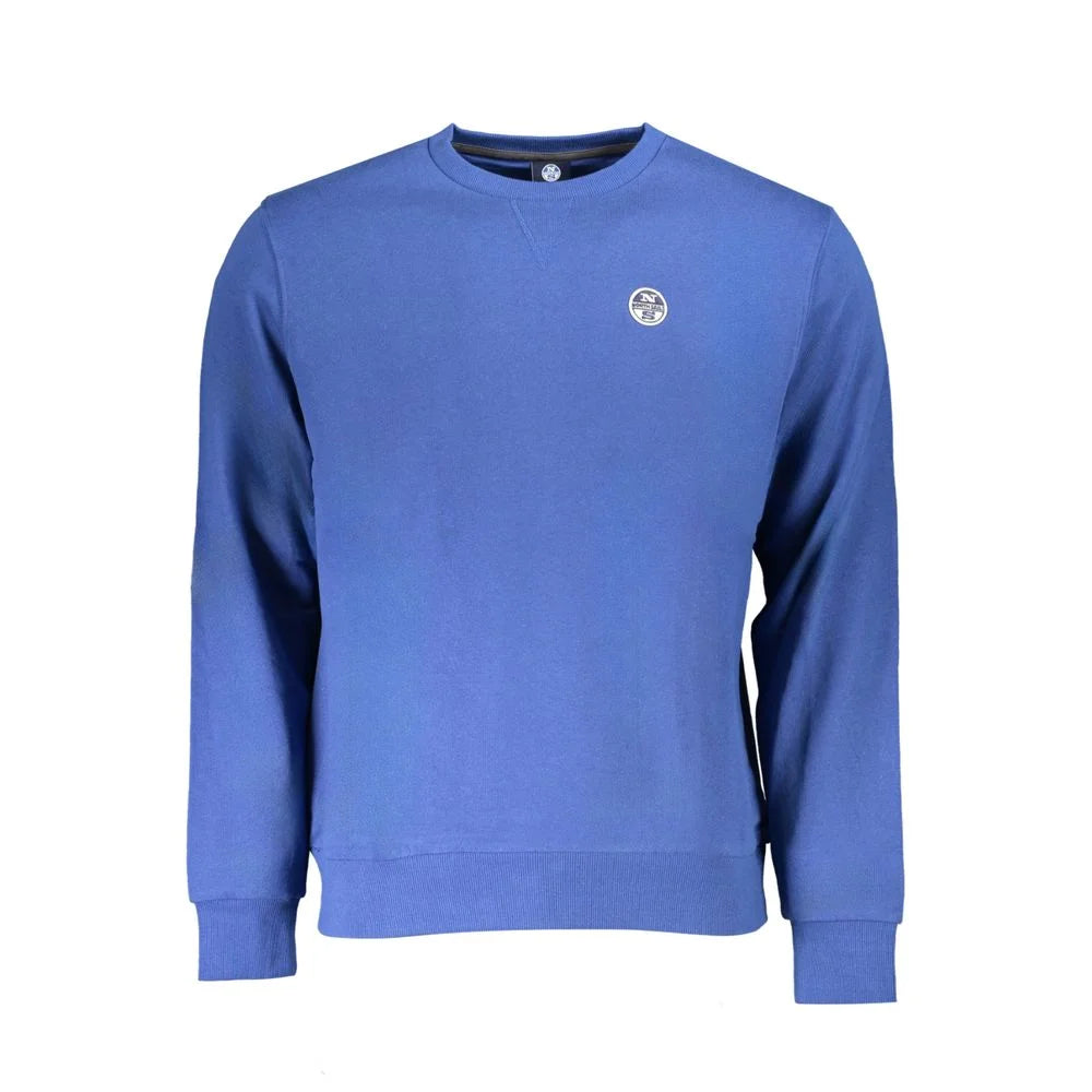 North Sails Blue Cotton Men Sweater - S - Sweatshirts