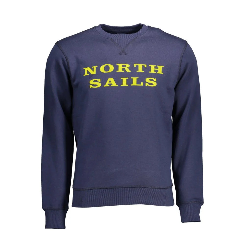 North Sails Blue Cotton Men Sweater - Sweatshirts