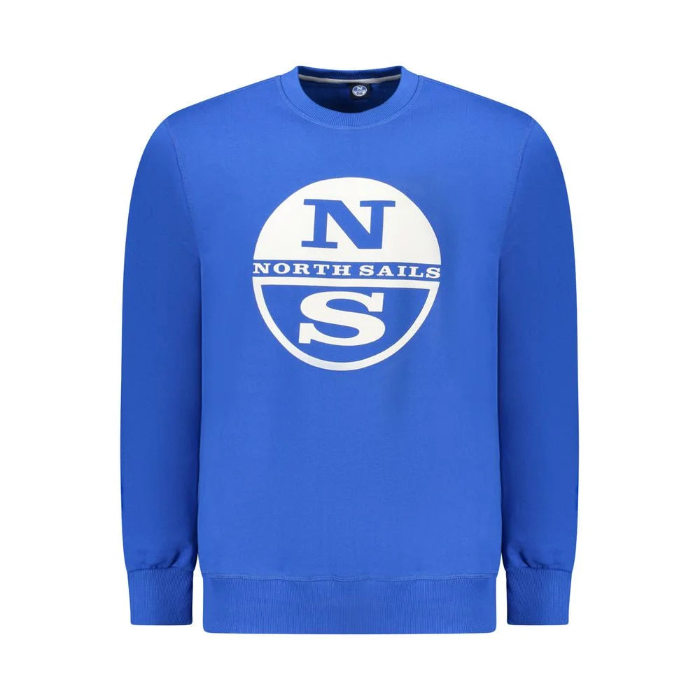 North Sails Blue Cotton Men Sweater - Sweatshirts