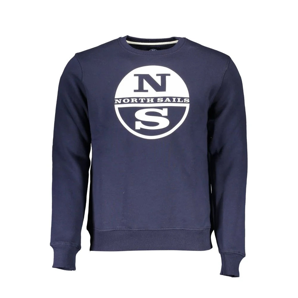 North Sails Blue Cotton Men Sweater - Sweatshirts