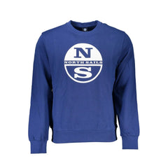 North Sails Blue Cotton Men Sweater - Sweatshirts