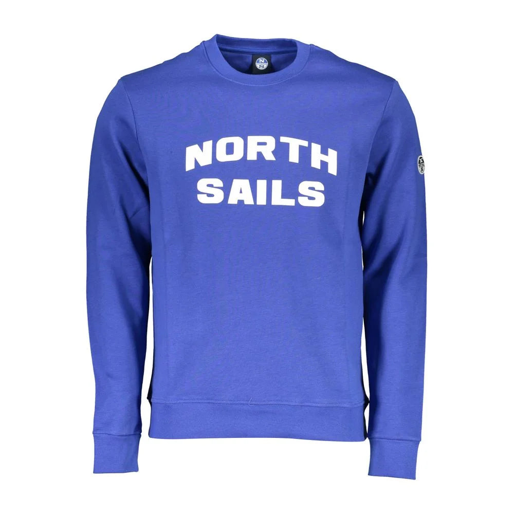 North Sails Blue Cotton Men Sweater - Sweatshirts