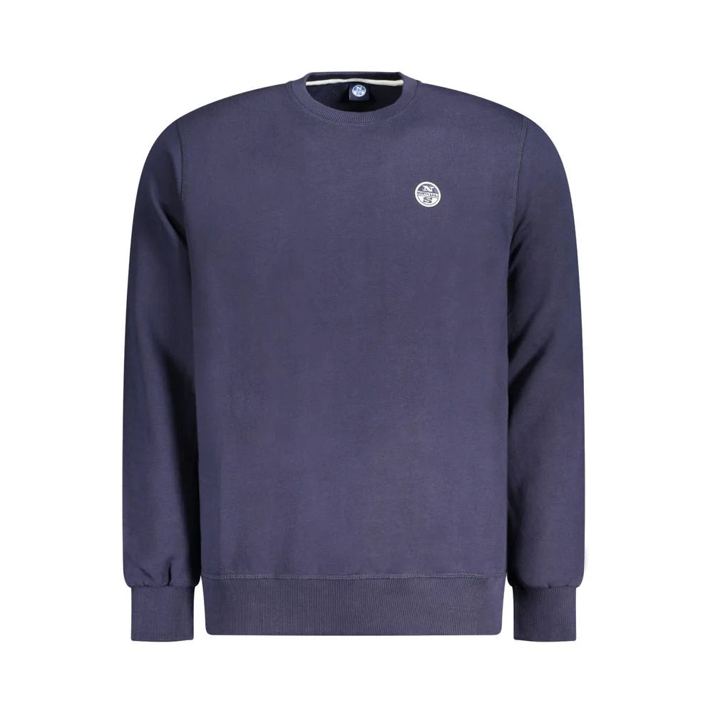 North Sails Blue Cotton Men Sweater - Sweatshirts