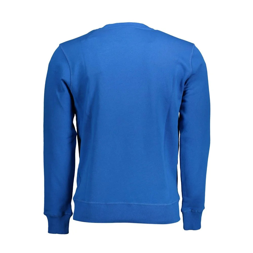North Sails Blue Cotton Men Sweater - Sweatshirts