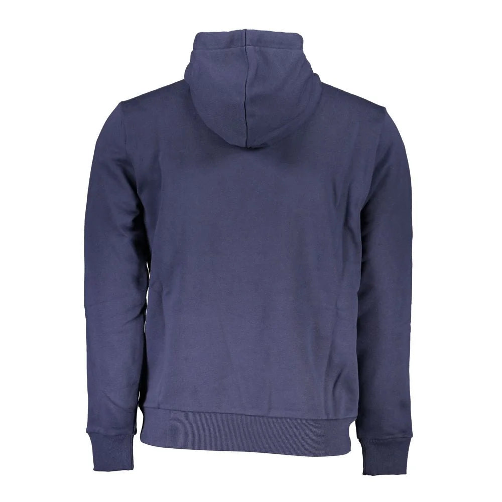 North Sails Blue Cotton Men Sweater with Hood - Hoodies