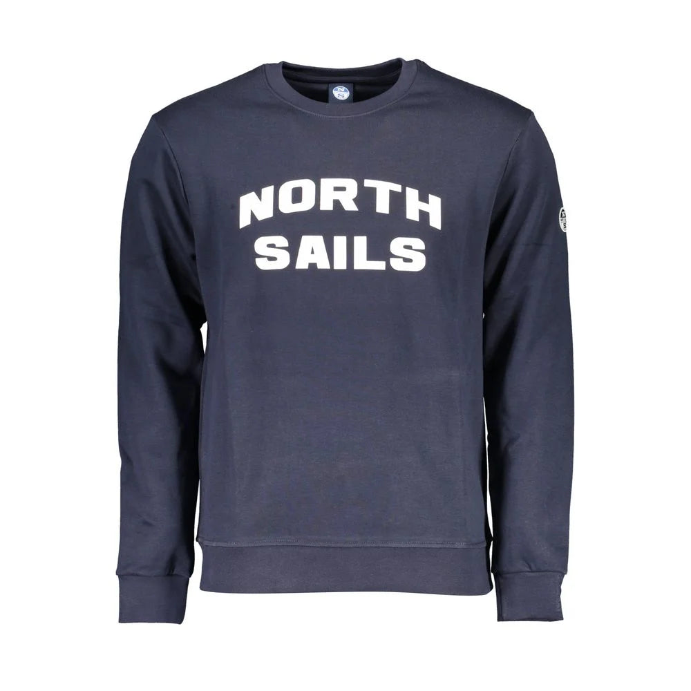 North Sails Blue Cotton Men Sweater - XL - Sweatshirts