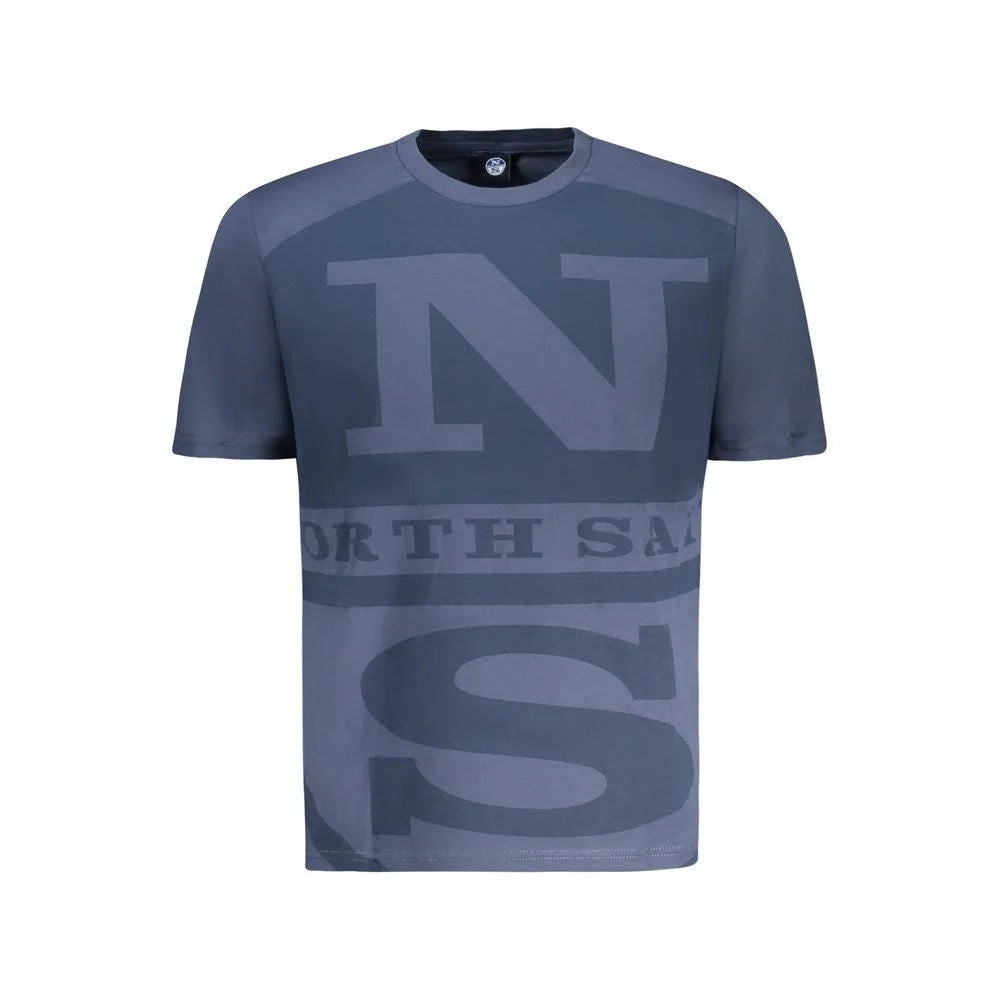 North Sails Blue Cotton Men T-Shirt - S