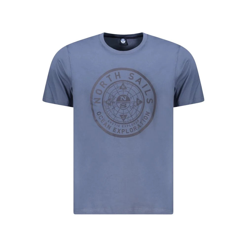 North Sails Blue Cotton Men T-Shirt - T-Shirts