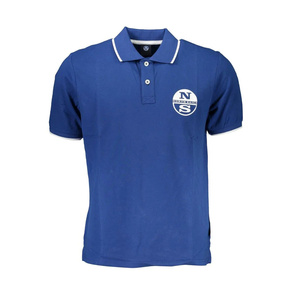 North Sails Blue Cotton Polo Shirt - Polos