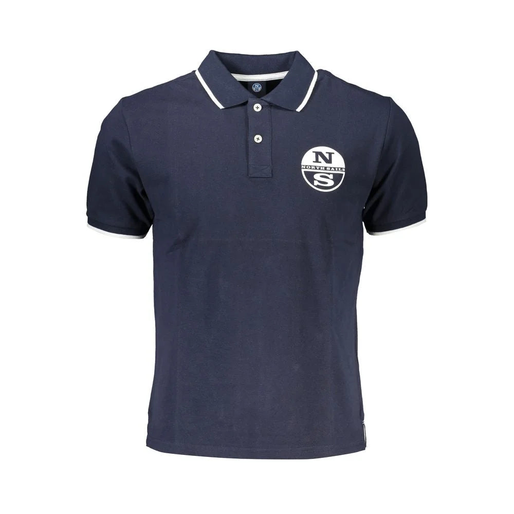 North Sails Blue Cotton Polo Shirt - Polos