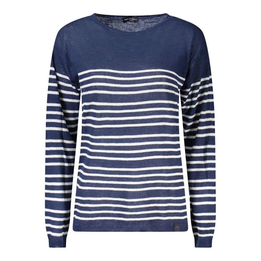 North Sails Blue Cotton Women Sweater - Sweaters