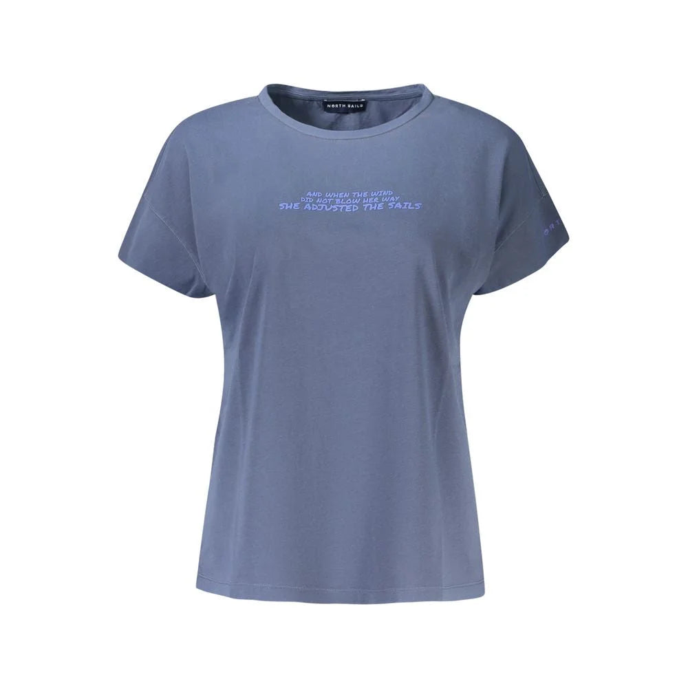 North Sails Blue Cotton Women T-Shirt - T-Shirts